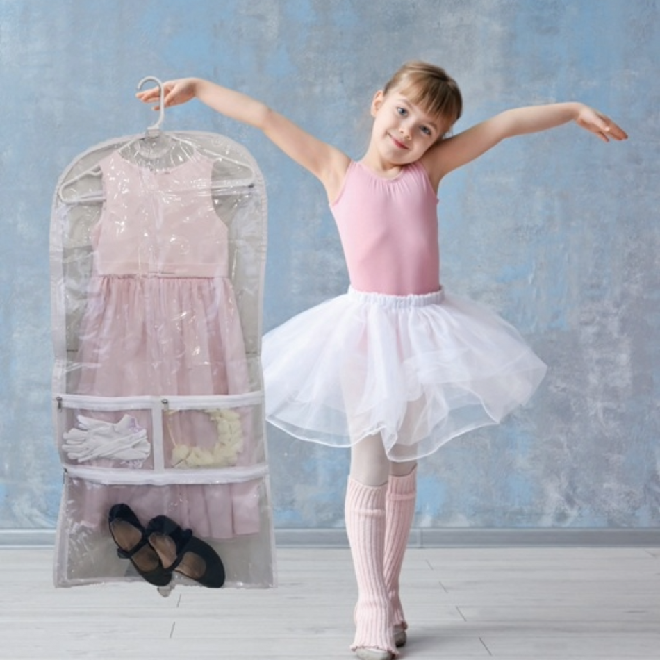 Clear Dance Costume Zipper Garment Bag