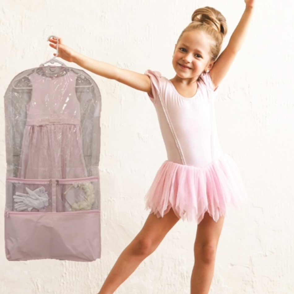 Clear Dance Costume Gusseted Zipper Garment Bag