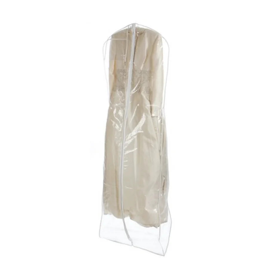 Garment Bags for Storage, Extra Large Wedding Dress Zipper Garment Bag,Vinyl, White 180cm Long, 50cm Gusset Expansion by Tuva Inc. Garment Bags for Storage, Extra Large Wedding Dress Zipper Garment Bag,Vinyl, White 180cm Long, 50cm Gusset Expansion by Tuva Inc.