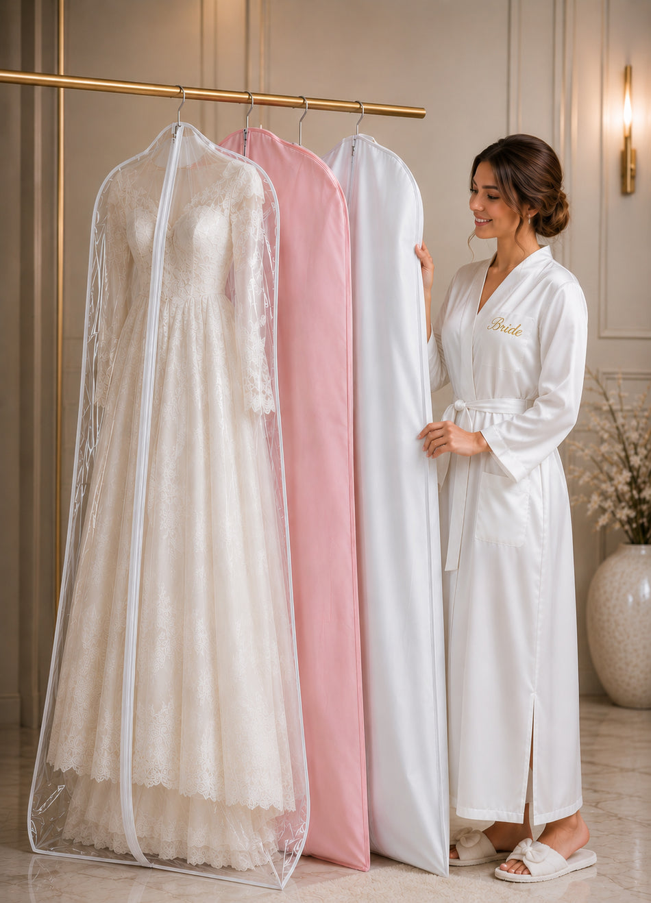 72" Full Gown Size Vinyl Bags with 10" Gusset