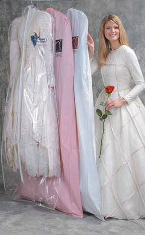 Bridal Wedding Dress Garment Bag White with Black Trim Sold in 1/3